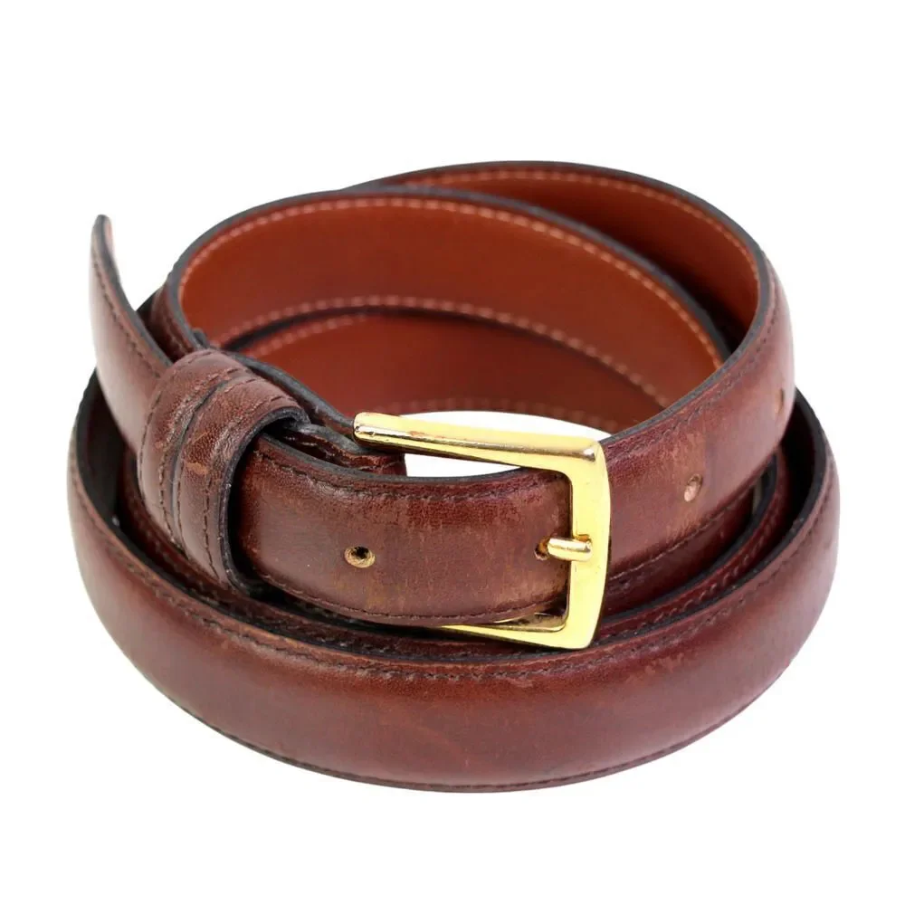 Made in USA BROWN GENUINE LEATHER 7/8